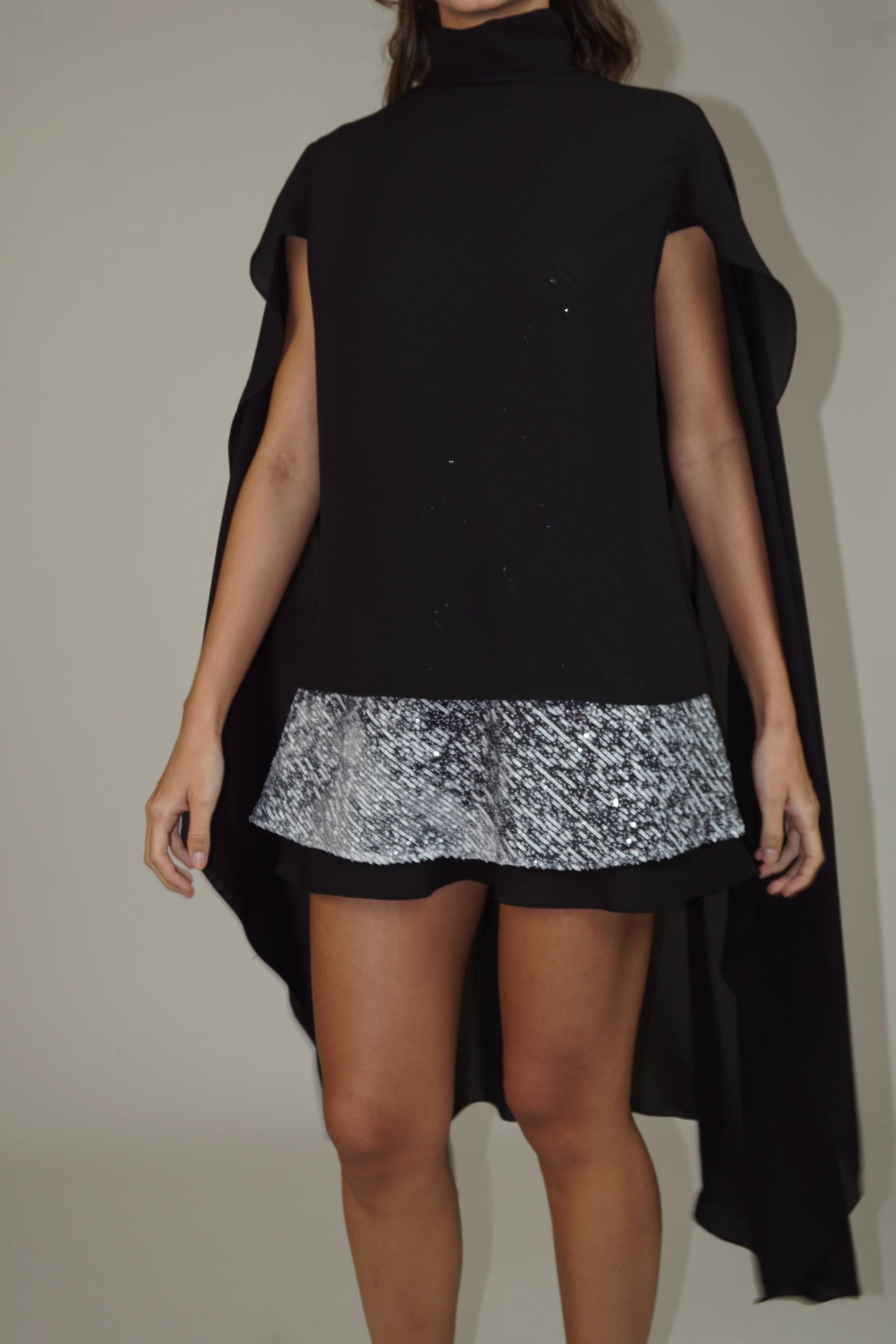 Cape Black Blouse