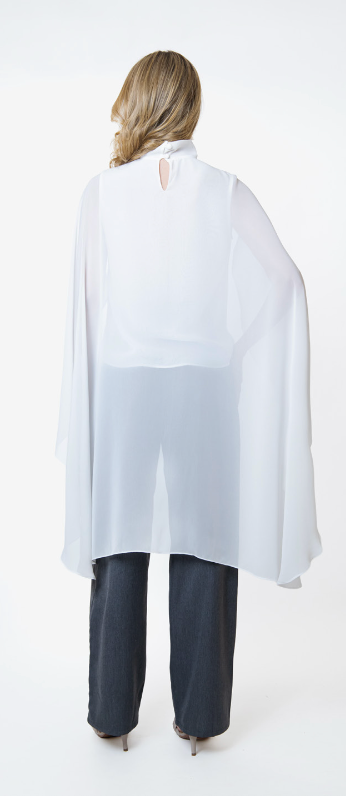 Cape White Blouse