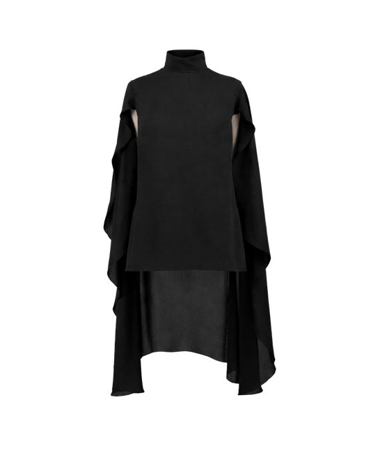 Cape Black Blouse