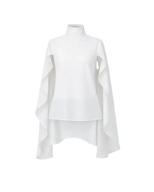 Cape White Blouse