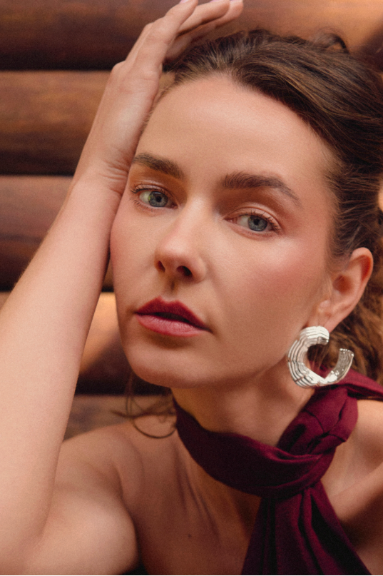 Gaia Silver Maxi Earring