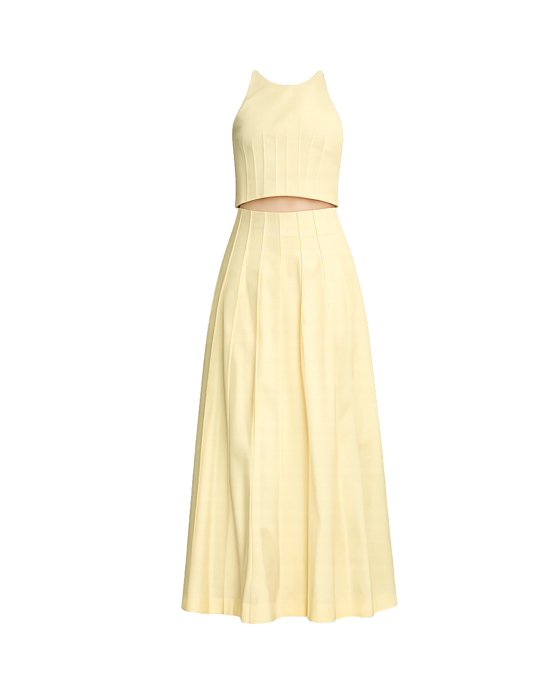 Light yellow two-piece dress 